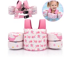 Montzys® Puddle Jumper Roze - Zwembandjes & Zwemvest - Reddingvest Kind - Drijfvest & Zwemvleugels - Swimtrainer & Zwemgordel - Kinderen van 2 tot 6 jaar