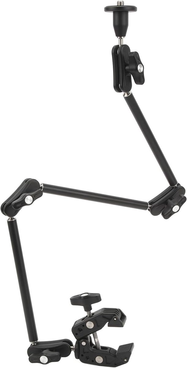 Verstelbare Camera Arm - Magische Arm Klem - Stabiliteit Creëren - 360 Graden Rotatie - 20 tot 80 cm - Zwart
