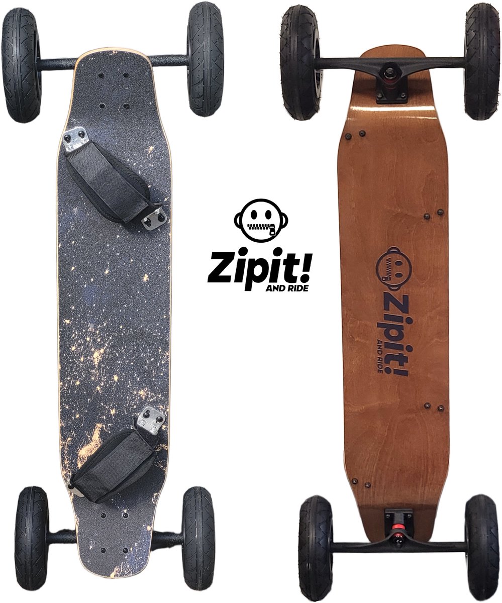 Zipit Stardust Mountainboard 94cm lang, 20cm breed,met luchtbanden