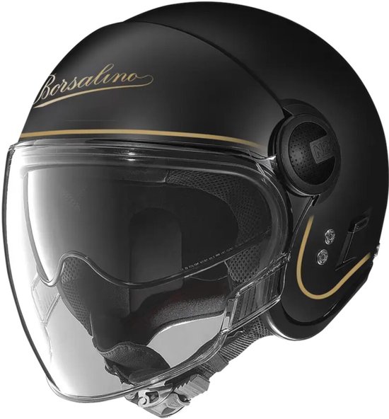 Nolan N21 Visor 06 Borsalino 123 Zwart Goud Mat Jethelm - Helm