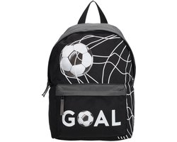Run Away Goal! VOETBAL Rugzak - Lagere school - Basis Schooltas - Zwart grijs - Stoer ! - Gratis Verzonden