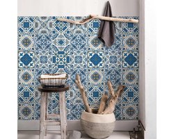 Decoratieve Muurstickers - Tegelstickers Keuken - Badkamer Opknappen - Waterafstotend Vinyl - 36 Stuks - Wit Zwart