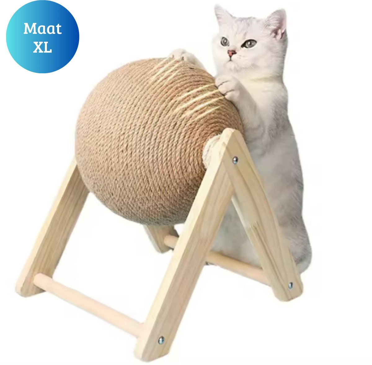Janse® Katten krab bal XL - Katten speelgoed - Krabmeubel - Kattenkrabpaal - Krabplank - Krabbal - Kattenspeeltjes - Krabbol - Katten cadeau - Scratch toy