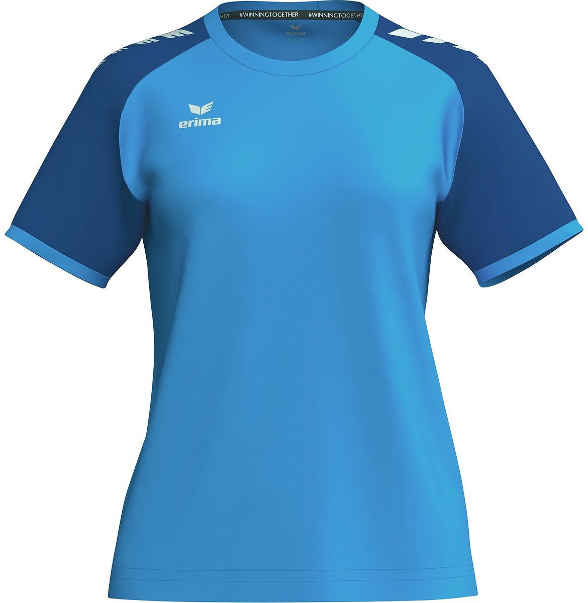 Erima Wings Shirt Korte Mouw Dames - Curaçao / New Royal | Maat: 40