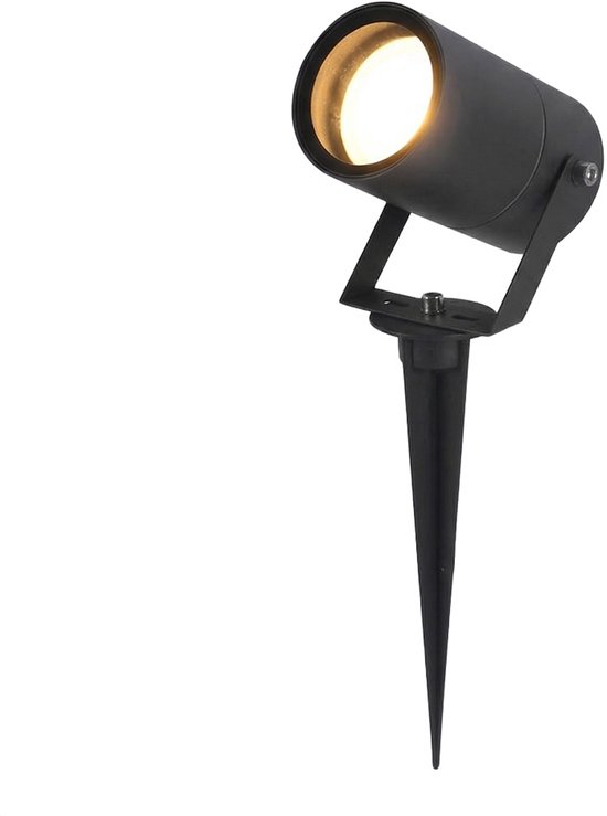 HOFTRONIC Spikey - Tuinspot voor buiten - LED - Zwart - 2700K Warm wit - Waterdicht - 5 Watt - 400 Lumen - Voor het uitlichten van planten/struiken en bomen
