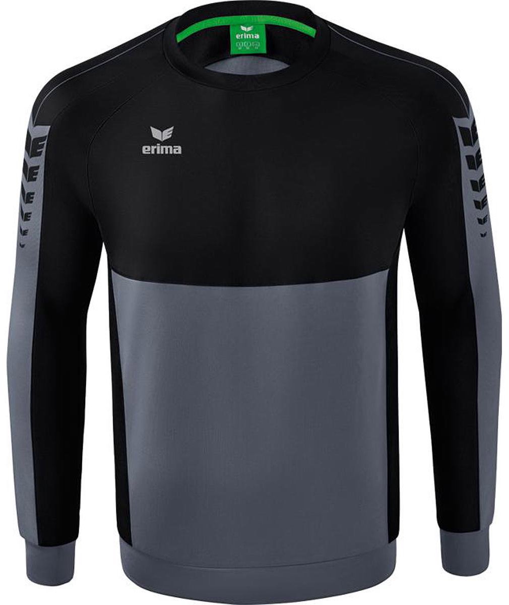 Erima Six Wings Sweatshirt Heren - Slate Grey / Zwart | Maat: 3XL