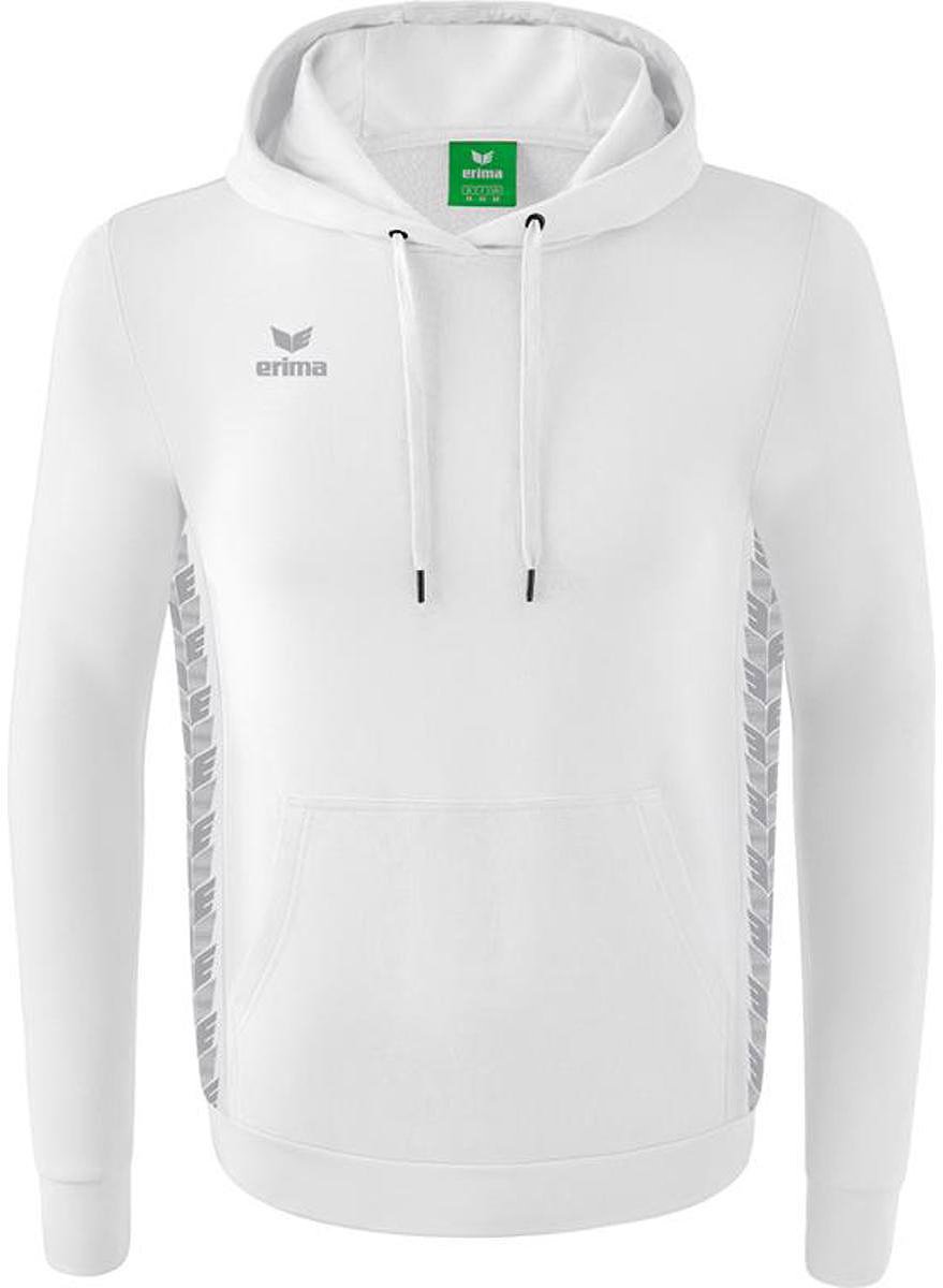 Erima Essential Team Sweatshirt Met Capuchon Kinderen - Wit / Monument Grey | Maat: 152