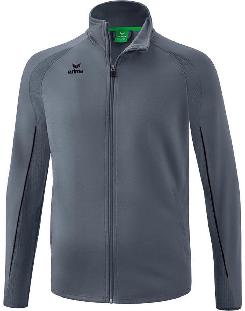 Erima Liga Star Polyesterjack Kinderen - Slate Grey / Zwart | Maat: 116