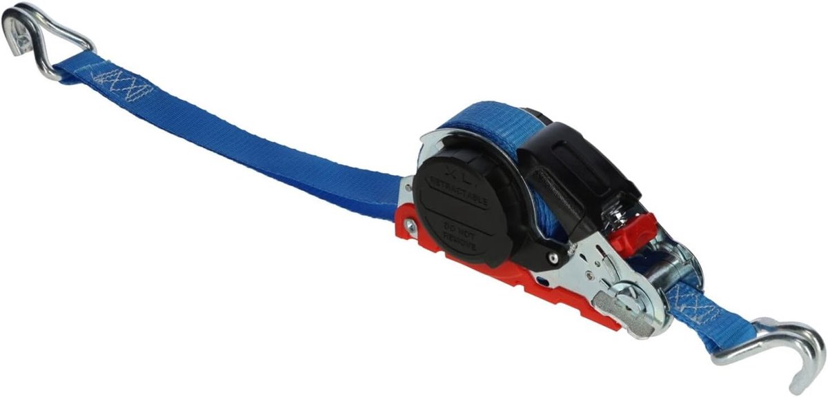 Automatische sjorband - Spanband oproller - Veilig lading vastzetten - Zelfvergrendelend systeem - 25mm breed 5 meter