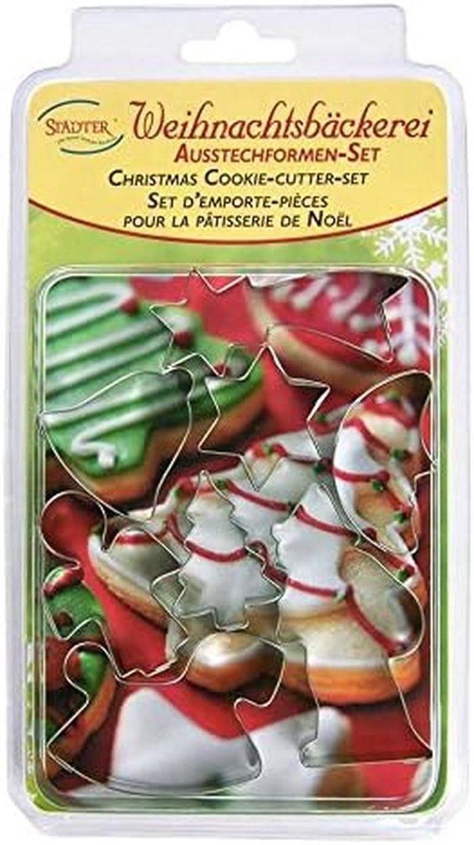 Koekjes Uitsteekvorm - Bakvorm Mini - Kerstbakkerij Thuis - Blad Thema - 30x30x30 cm - Zilver