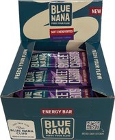 Blue Nana Soft Energy Bites Sweet Cassis Caffeine - Displaydoos - 15x 3x13g - 33g Koolhydraten per reep - Elektrolyten - Cafeïne - 60% fruit