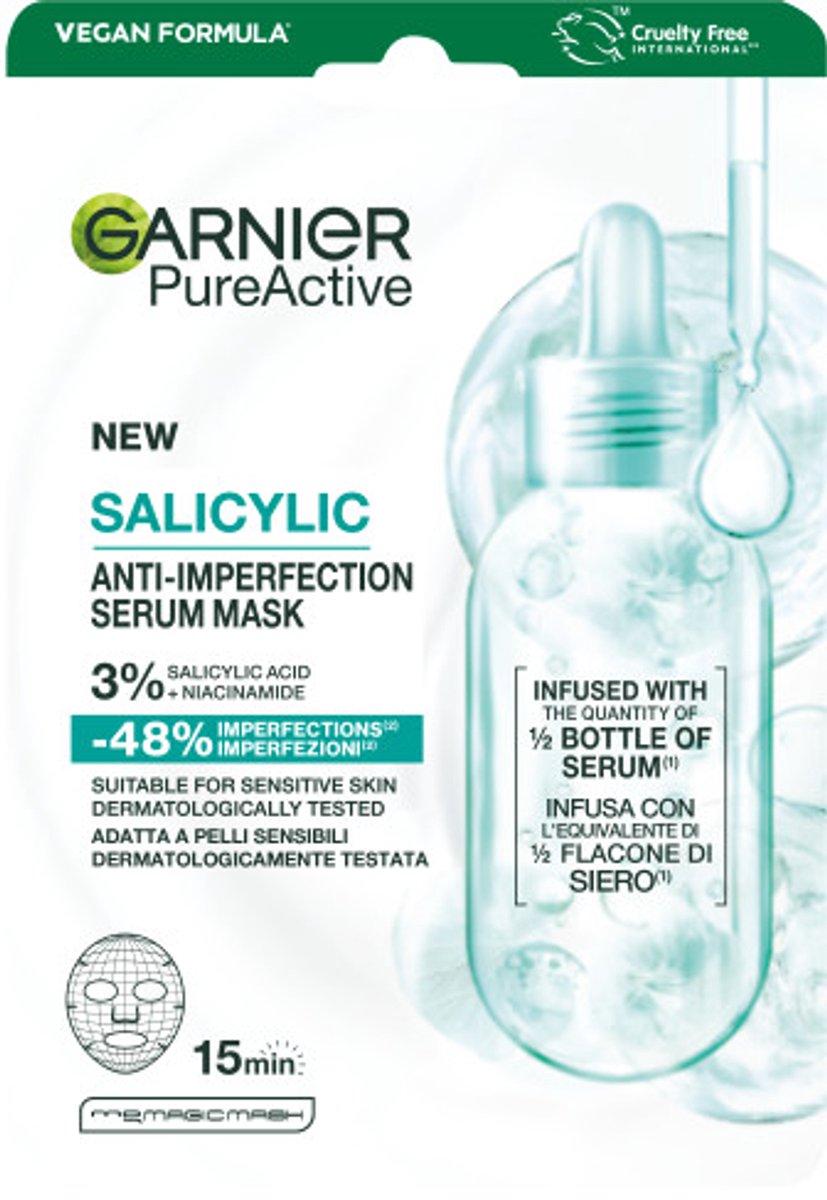 Garnier Pure Active Salicylic Anti-Imperfection Serum Masker (1 stuk)