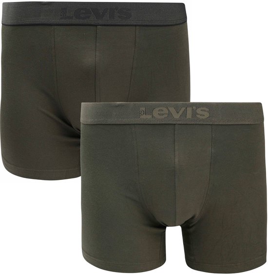 Levi's En Twill Wb Boxer Brief 2p | Kaki | Maat: M