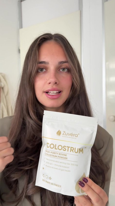 Zuvéra Colostrum Poeder – Rundercolostrum / Biestmelk – 30% IgG – Lactoferrine – Darmflora, Weerstand & Sport Herstel – Neutrale Smaak
