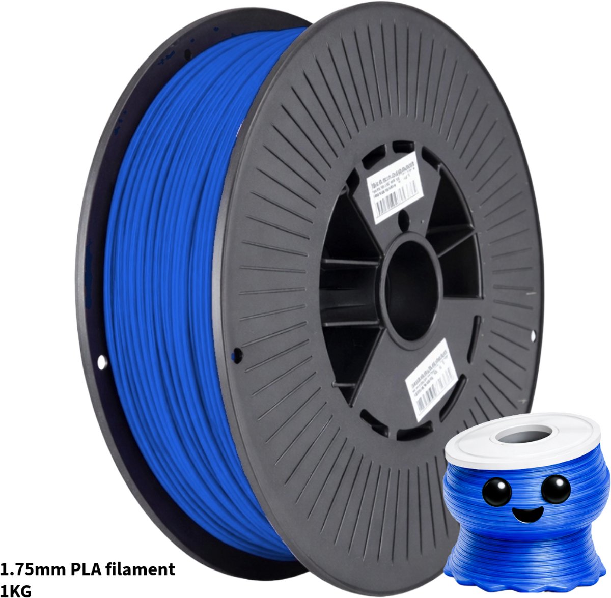 Blauw PLA+ 3D Printer Filament 1.75 mm - Hoge Kwaliteit en Duurzaam - Compatibel met Creality, Bambu Lab, Esun en Andere 3D Printers - Perfect voor 3D Printen van Prototypes, Modellen en Accessoires - voor Professioneel en Thuisgebruik