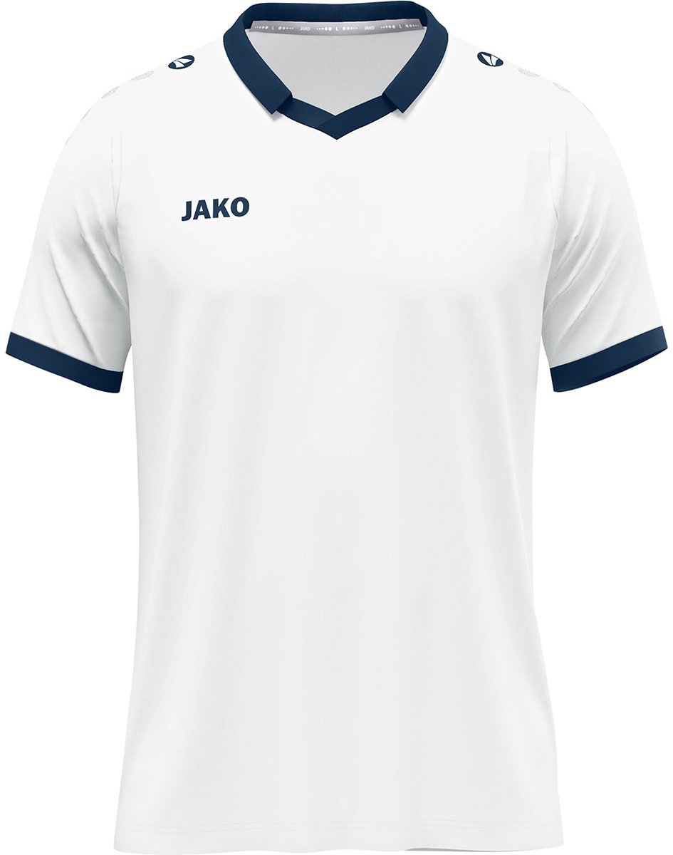 Jako Glory Shirt Korte Mouw Heren - Wit / Marine | Maat: L