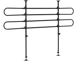 Cellista Hondenrek Auto Kofferbak - Autorek Hond - Verstelbaar Scheidingsrek - Veiligheidshek Hond Auto - 87-135 cm Breed - 60-105 cm Hoog - Stalen Rek
