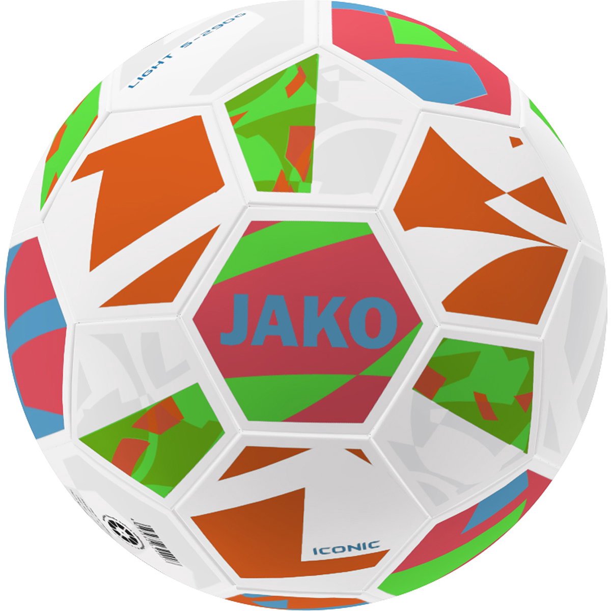 Jako Iconic 350G (Size 5) Lightbal - Wit / Koraal / Fluo Groen | Maat: 5