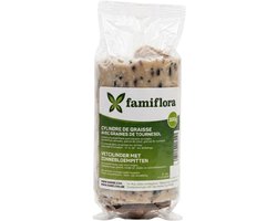 Famiflora gevulde vetcilinder voor buitenvogels - Zonnebloempitten - 350g - 35% talg en 20% zonnebloempitten - Handig ophangtouwtje - Aanvullend voeder