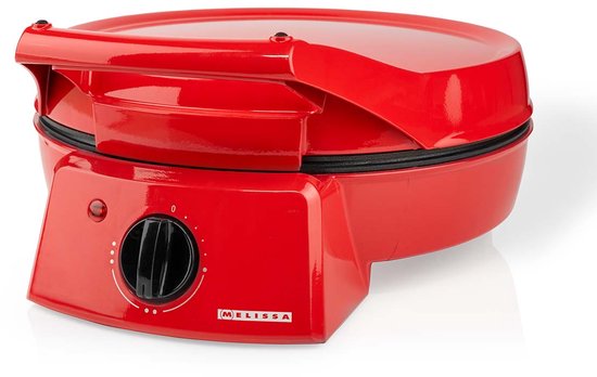 Melissa 16310237 - Pizzamaker en tafelgrill in één - 30 cm bakplaat en grillplaat, 1800 W vermogen en nauwkeurige temperatuurregeling - Rood — afbeelding 2