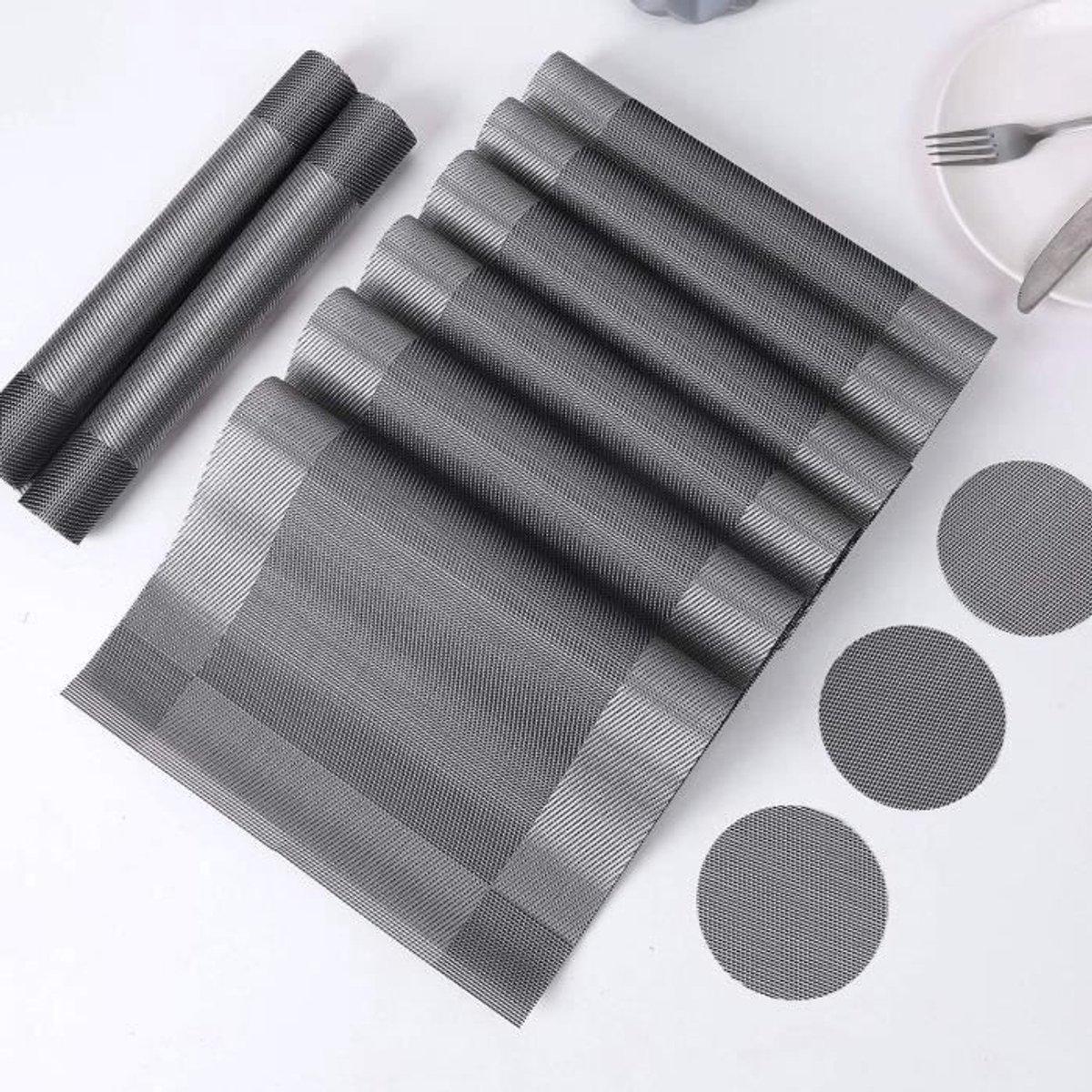 Placemats - Antislip - Wasbaar - Rechthoekig - 30 x 45 cm - Set van 6