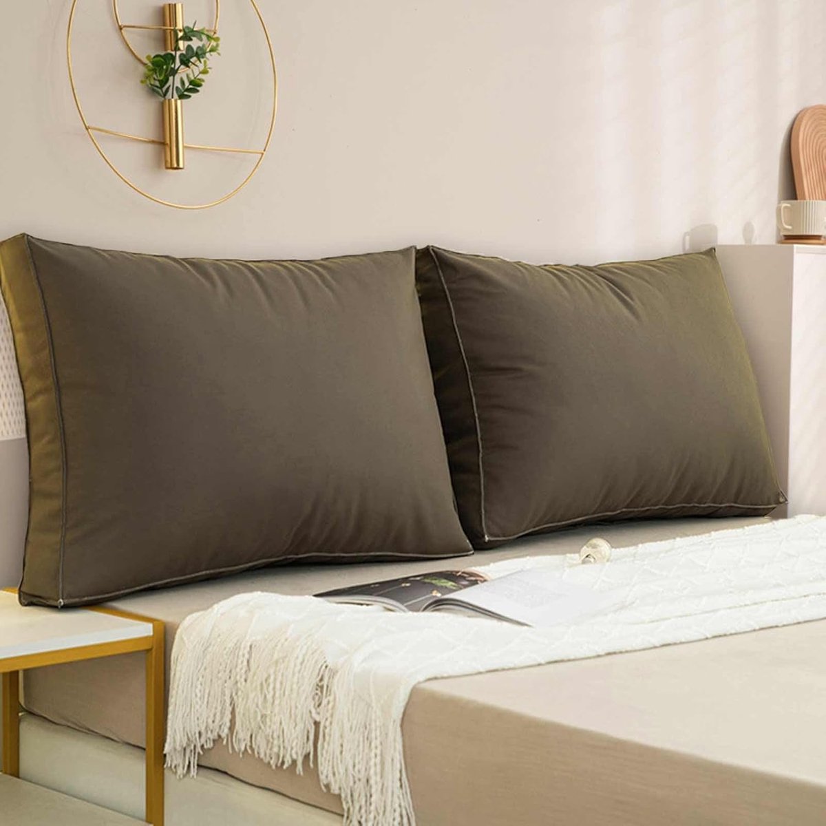 Leeskussen Rugsteun - Bed Rugsteun - Ontspannen Lezen - Verstelbare Steun - 120 x 50 cm - Grijs