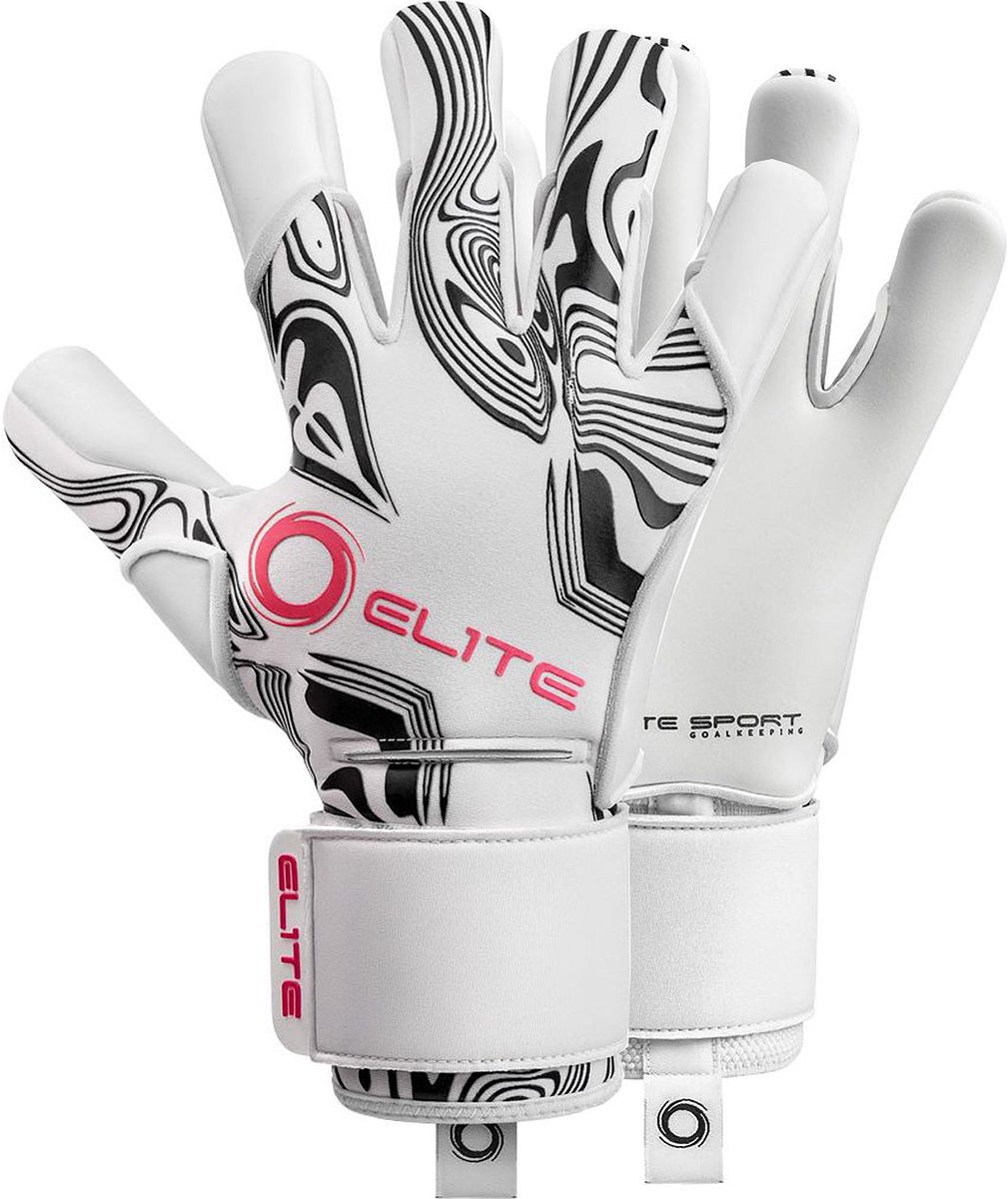 Elite Sport Nobre Art S (Limited Edition) Keepershandschoenen - Wit / Zwart / Roze | Maat: 9
