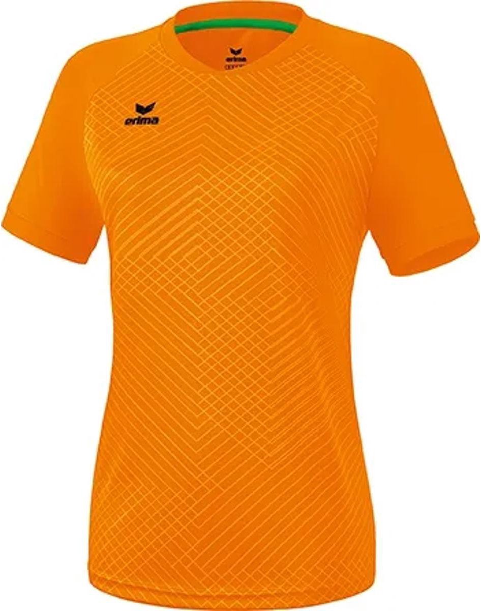 Erima Madrid Shirt Korte Mouw Dames - New Orange | Maat: 38