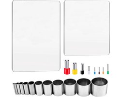Polymeer Klei Gereedschap - Kleirol & Snijset - Modelleren & Beeldhouwen - Compleet 22-delig - Diverse Maten