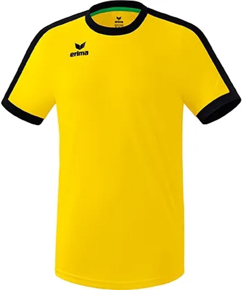 Erima Retro Star Shirt Korte Mouw Kinderen - Geel / Zwart | Maat: 116
