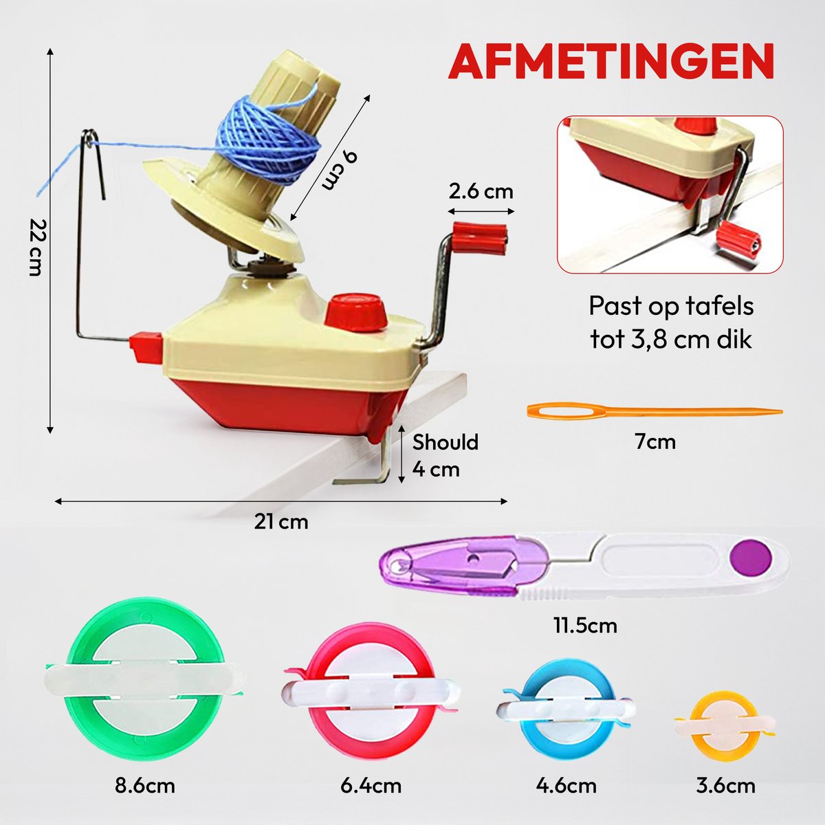 Garenwinder, een handig hulpmiddel voor liefhebbers van haken en breien