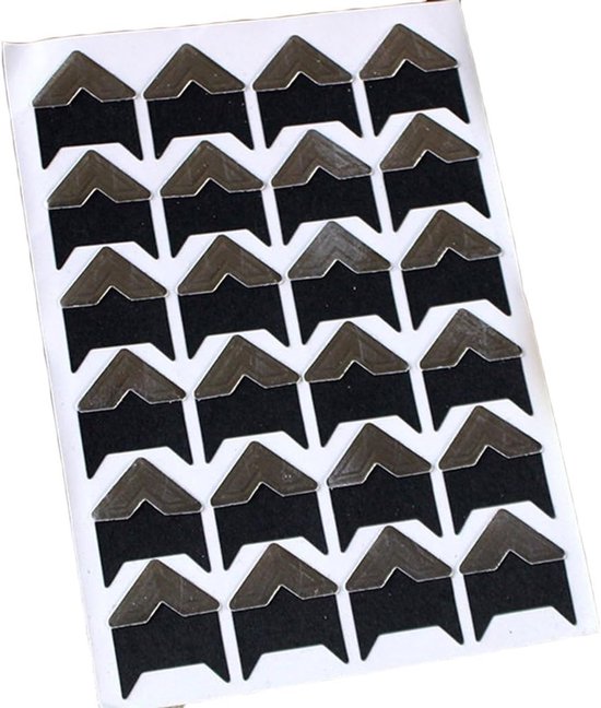 Fotolijst Hoek Stickers - Zelfklevende Decoratie - DIY Scrapbooking - 120 Stuks Papier - 12.5 x 9 cm - Zilver