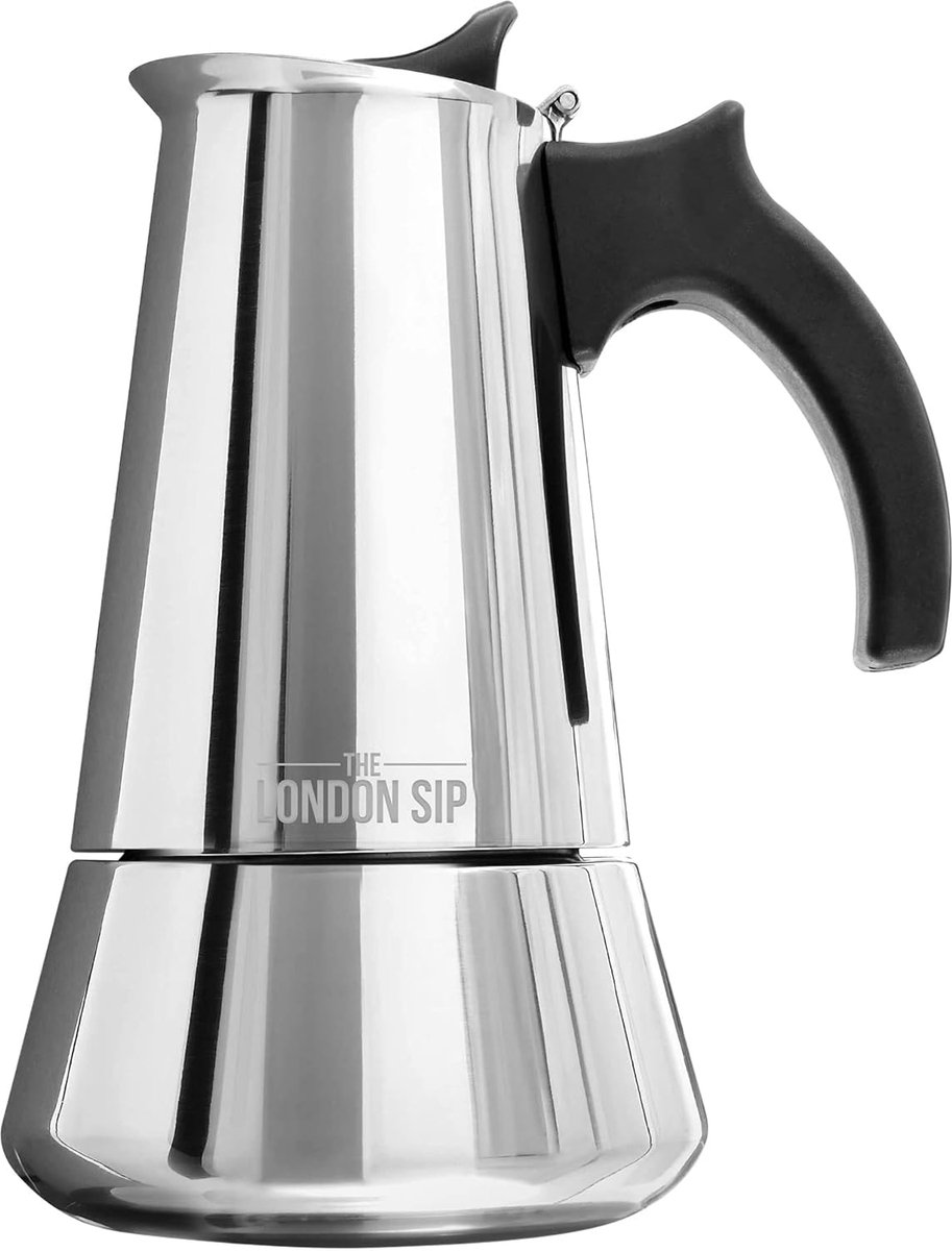 Espresso Maker - Koffiepot Moka - Thuis Italiaanse Koffie - Geschikt voor Inductie - 3 Cup - Zilver