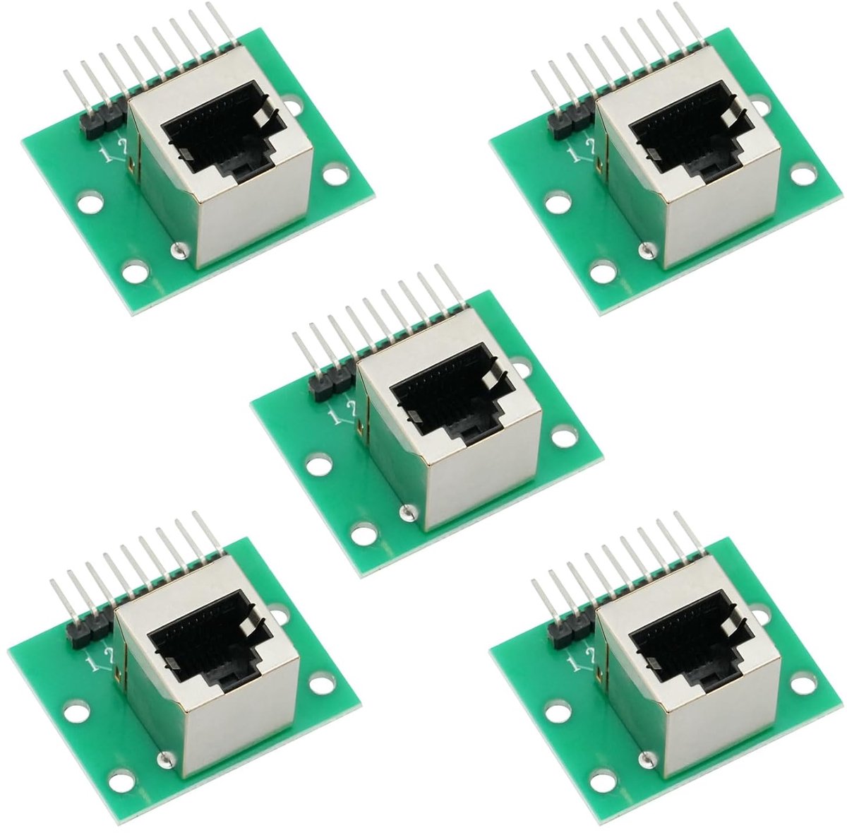 Netwerk Adapter Board - RJ45 Breakout Module - Testen en Ontwikkelen - Horizontale Aansluitingen - 34x28x6 mm