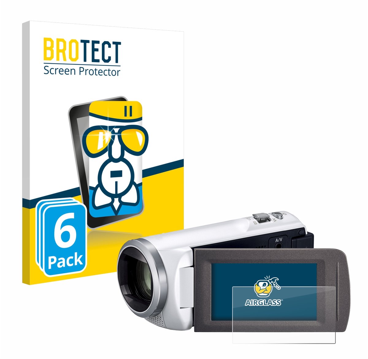 Screenprotector 6 Stuks voor Panasonic HC-V480MS Beschermglas transparant