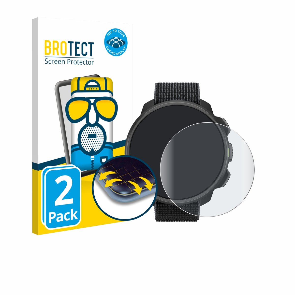 BROTECT - Screenprotector voor Suunto Nautic S - Folie Beschermfolie matte volledig dekking 2 Stuks