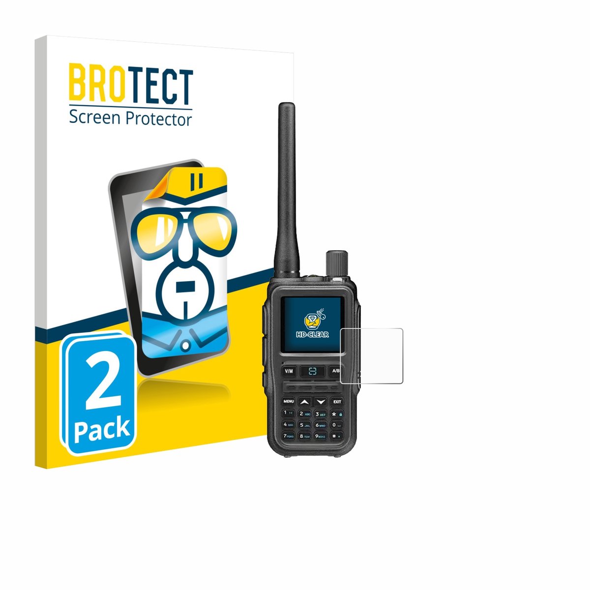 BROTECT - Screenprotector voor Baofeng UV5RMINI - Folie Beschermfolie transparant 2 Stuks