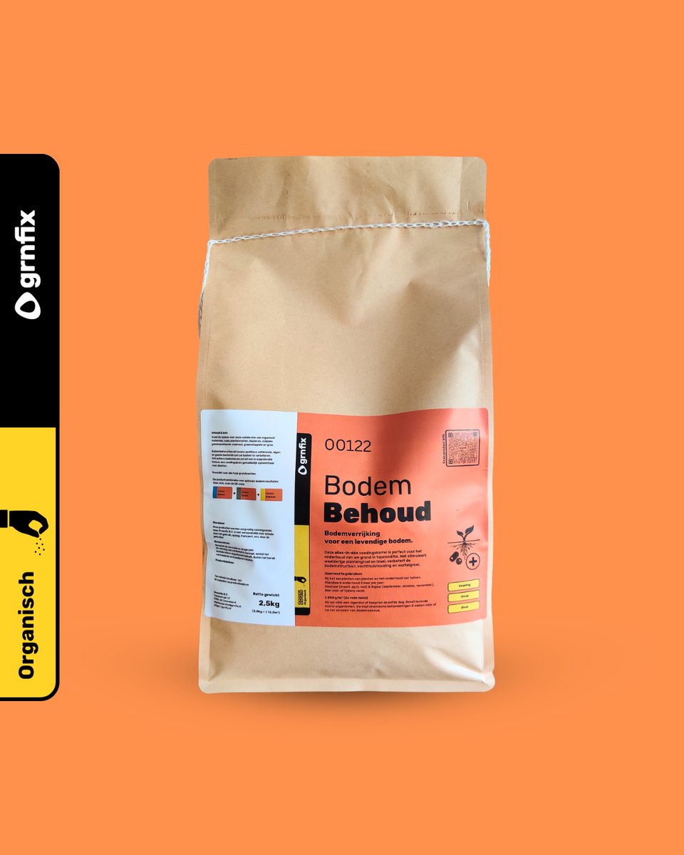 Natuurlijke bodemverbeteraar – Voeding voor 12,5 m² – GRNFIX BodemBehoud – 2,5 kg