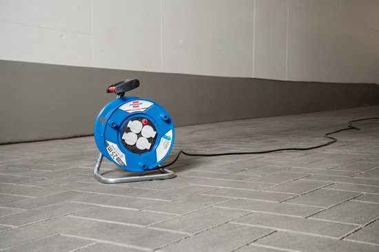 Brennenstuhl Garant Kabelhaspel 25 m (speciaal kunststof, voor gebruik binnenshuis, 25m kabel zwart Made in Germany)
