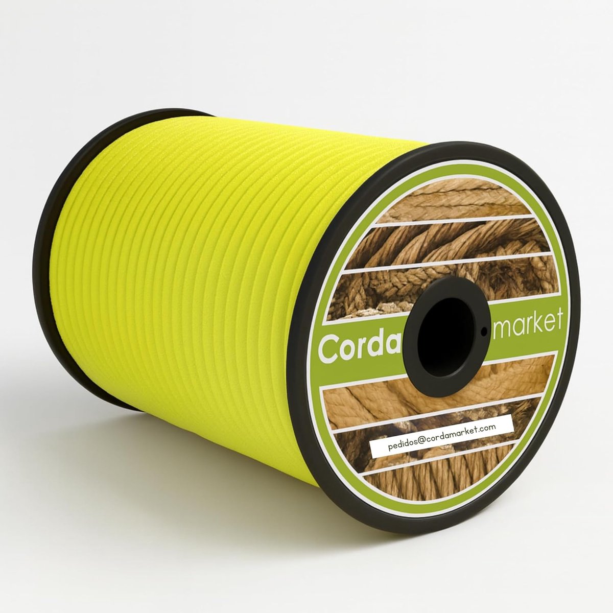 Elastisch koord - Rekbaar koord - Bevestigen en ophangen - Latex kern - 50 meter - Fluorgeel