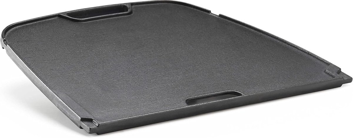 Gegoten Plaat - Grillplaat Rechthoek - Buiten Koken - Gietijzer Gecoat - Zwart