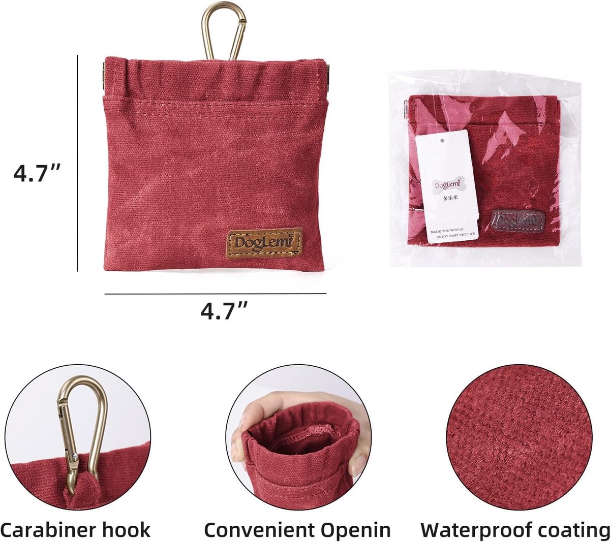 Hondentrainingsset - Puppy Snoepzakje - Positieve Gedragstraining - Handsfree Ontwerp - Compact Formaat - Zwart