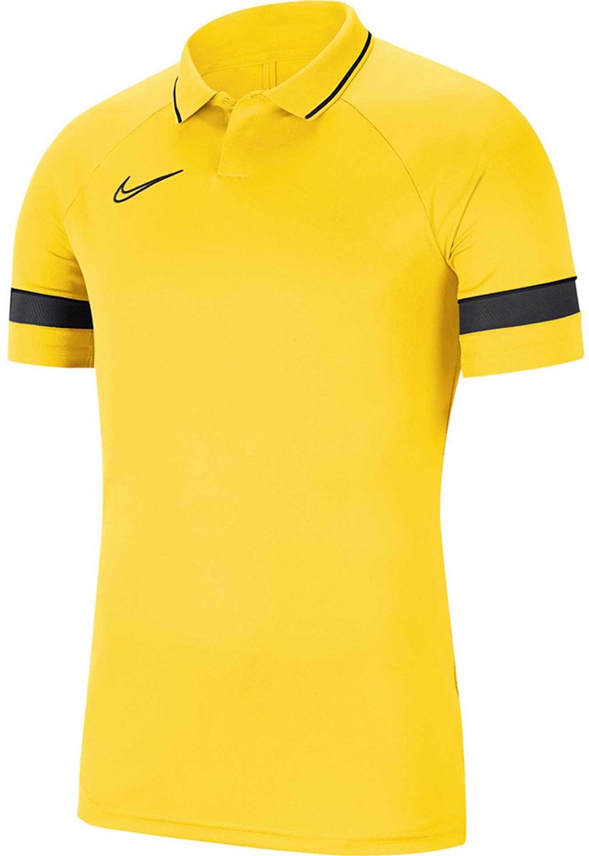 Nike Team T-shirt Kinderen Dri-FIT Academy 21 Poloshirt SS Geel - Maat M