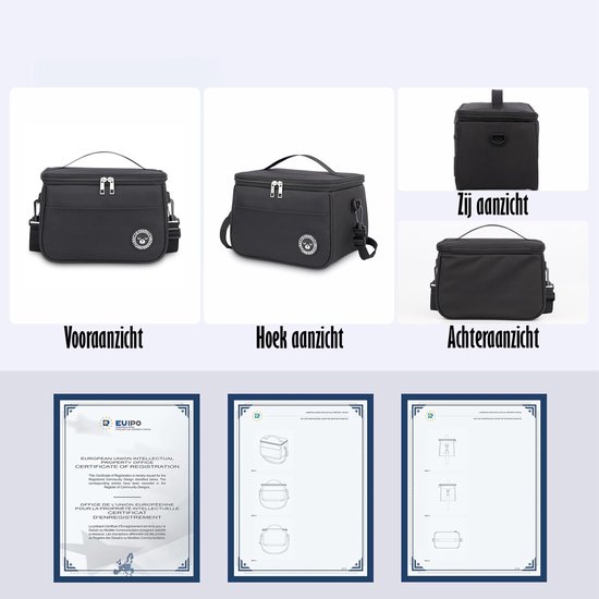 Geïsoleerde lunchtas Warm & koel lunch meenemen Lunch tas Duurzaam & compact 9 liter inhoud van Merkloos — afbeelding 3