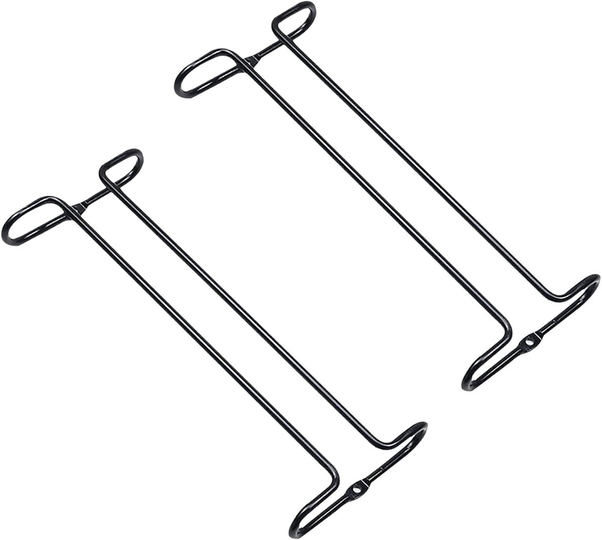 Wijnglashouder - Glazenrek Hanger - Glazen Ophangen - Eenvoudige Montage - 26x11x3 cm - Zwart