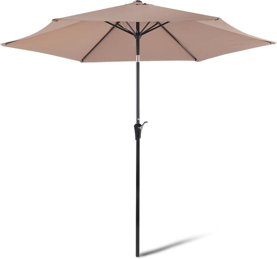 Axi Alina Zweefparasol Rechthoekig 300x300 Cm - Antraciet/taupe