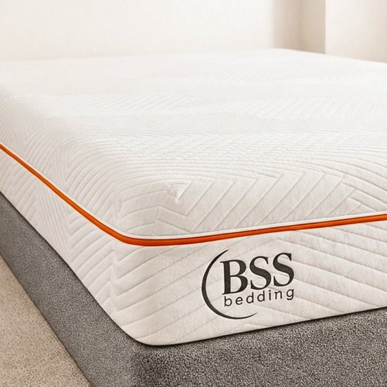 Matras Elite BSS Bedding - Matras antidérapant 120 x 200 - Matras en mousse à mémoire de forme 7 Zone - Épaisseur 22 cm - Dessous antidérapant - Mousse HR et de soutien - Luxe Comfort