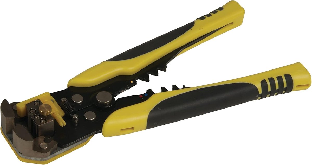 Draadstripper Krimptang - Multitool Gereedschap - Elektrisch Werk - Gehard Staal Constructie - 205mm Lengte - Geel