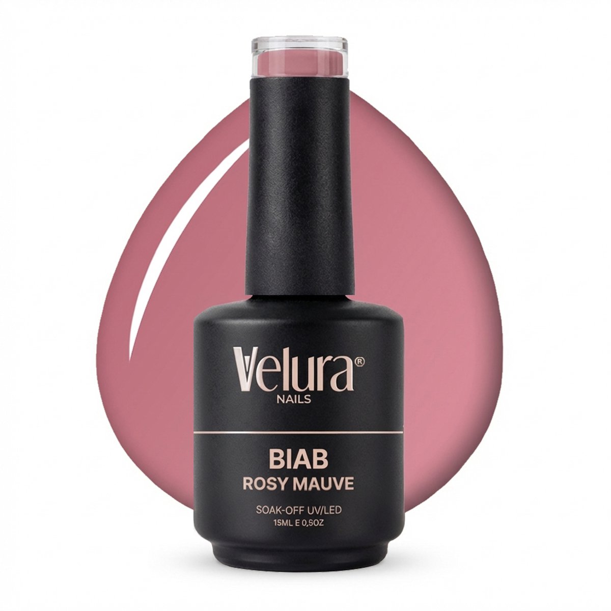 Velura® BIAB - Builder in a Bottle - 15ml Rosy Mauve - Liquid Builder Gel - BIAB Gel Nagels - Flexibel & Dimethicone Hechting - HEMA- & TPO-vrij