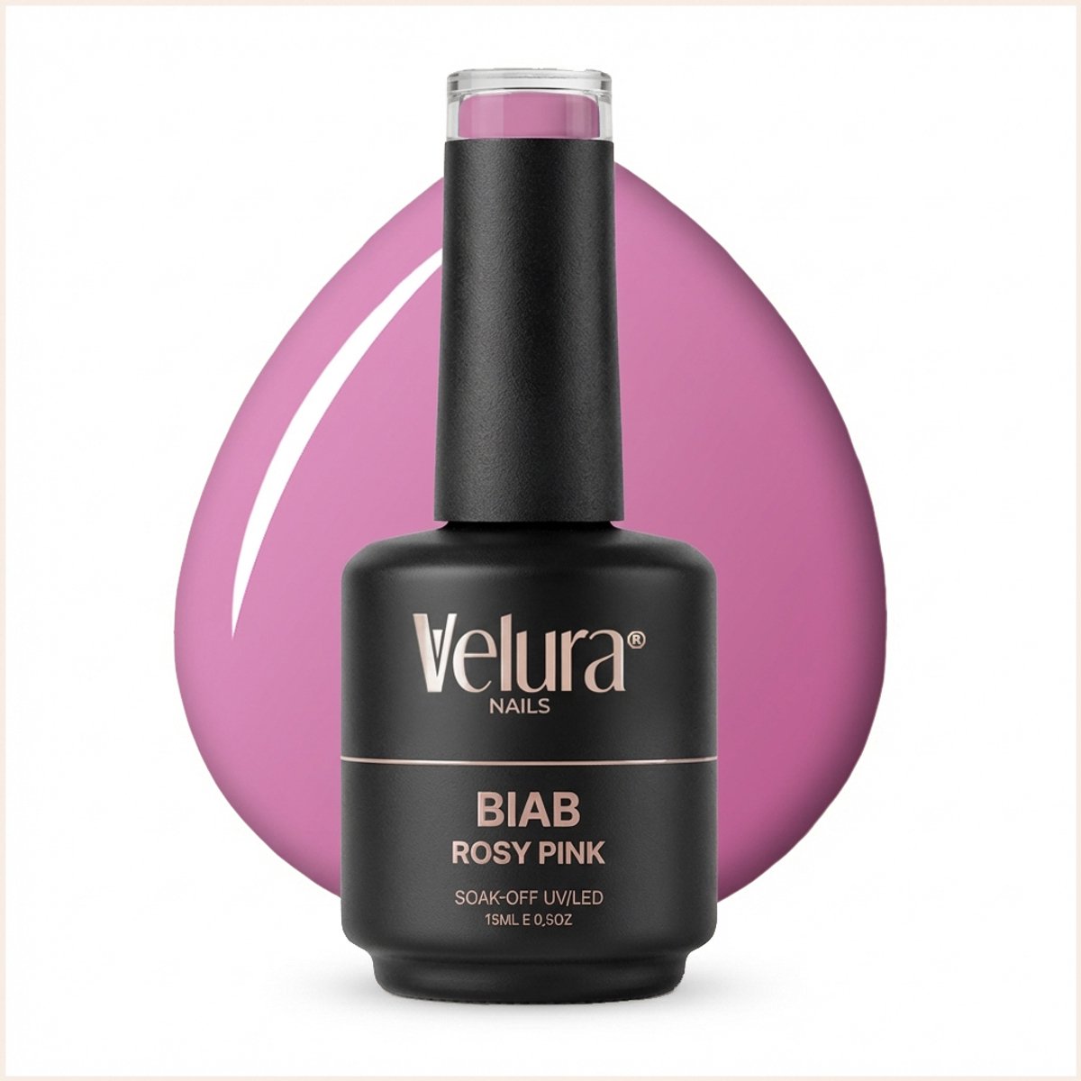 Velura® BIAB - Builder in a Bottle - 15ml Rosy Pink - Liquid Builder Gel - BIAB Gel Nagels - Flexibel & Dimethicone Hechting - HEMA- & TPO-vrij